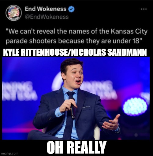 Oh Really | KYLE RITTENHOUSE/NICHOLAS SANDMANN; OH REALLY | image tagged in oh really,sheldon cooper,kyle rittenhouse,media bias,criminals,mass shootings | made w/ Imgflip meme maker