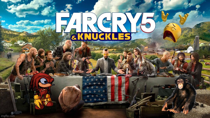 Far Cry 5 Last Supper | image tagged in far cry 5 last supper | made w/ Imgflip meme maker