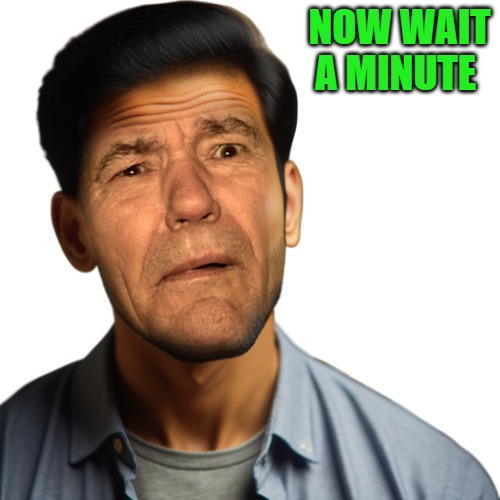 NOW WAIT A MINUTE | image tagged in wha | made w/ Imgflip meme maker