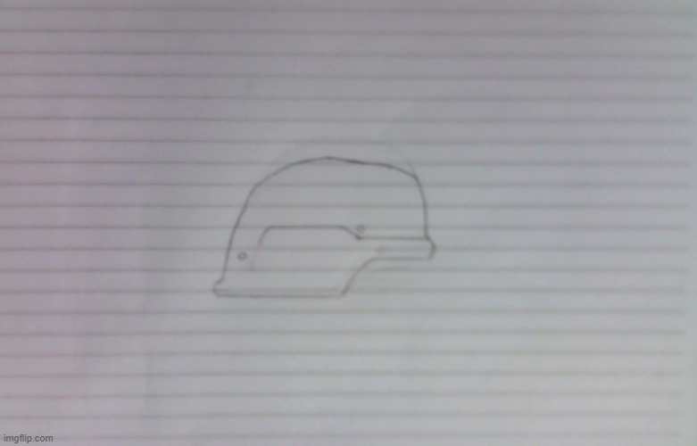 a Simple sketch of a US-PASGT Helmet | image tagged in military,helmet,us,eroican,sketch,drawing | made w/ Imgflip meme maker