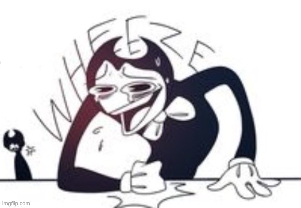 wheezing bendy | image tagged in wheezing bendy | made w/ Imgflip meme maker