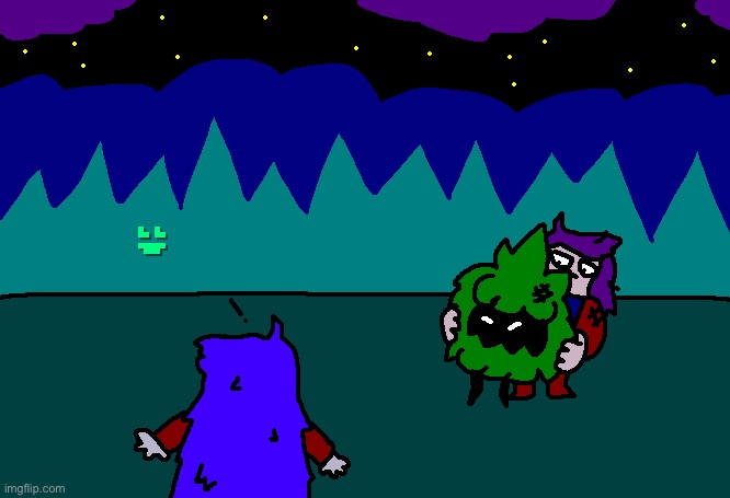The child is unaware of how pathetic he is, he isn’t even capable of fighting bush man | image tagged in drawing | made w/ Imgflip meme maker