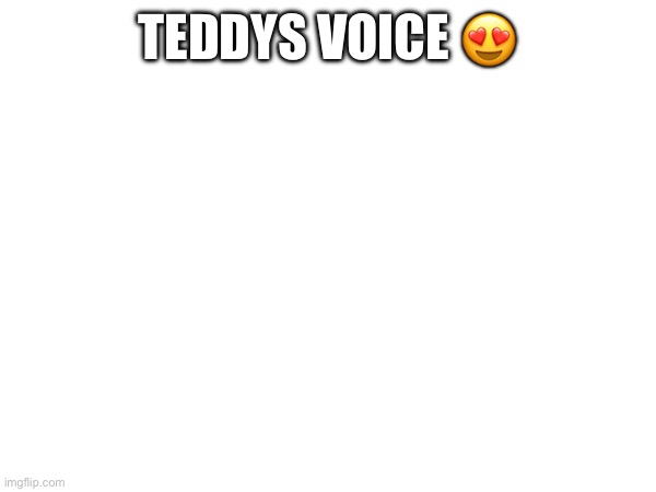 TEDDYS VOICE 😍 | made w/ Imgflip meme maker