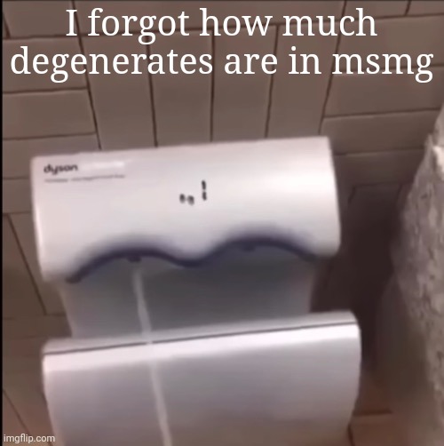 Piss | I forgot how much degenerates are in msmg | image tagged in piss | made w/ Imgflip meme maker