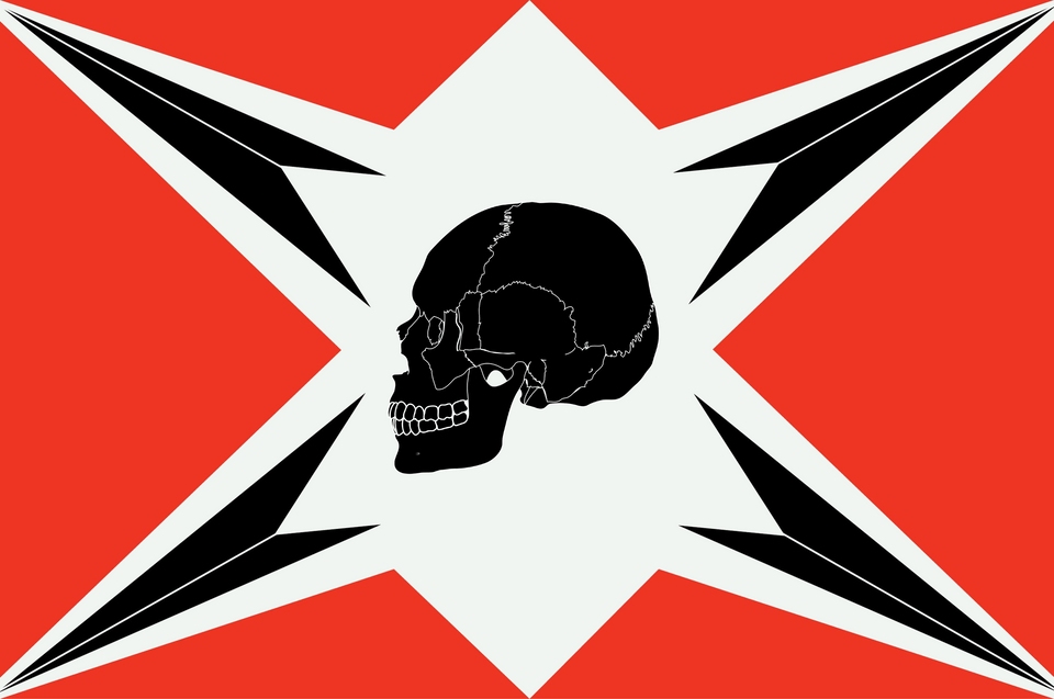 High Quality 1951 book by Hannah Arendt : the Skull Flag Blank Meme Template