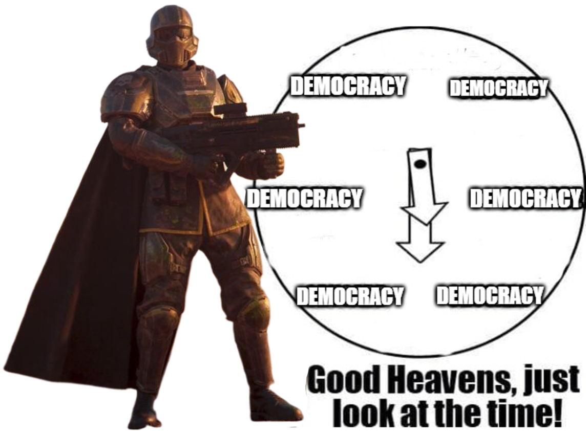 Democracy o clock Blank Meme Template
