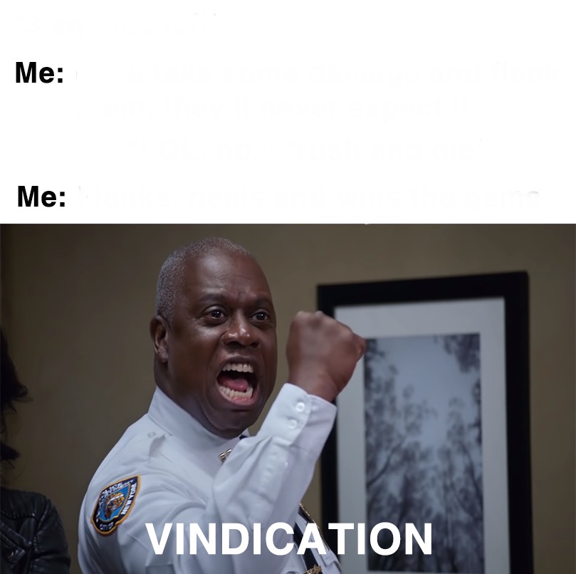 VINDICATION Blank Meme Template