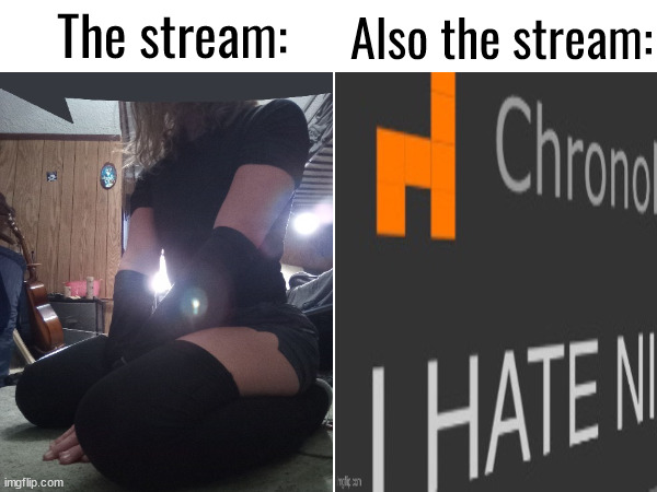 The stream:; Also the stream: | made w/ Imgflip meme maker