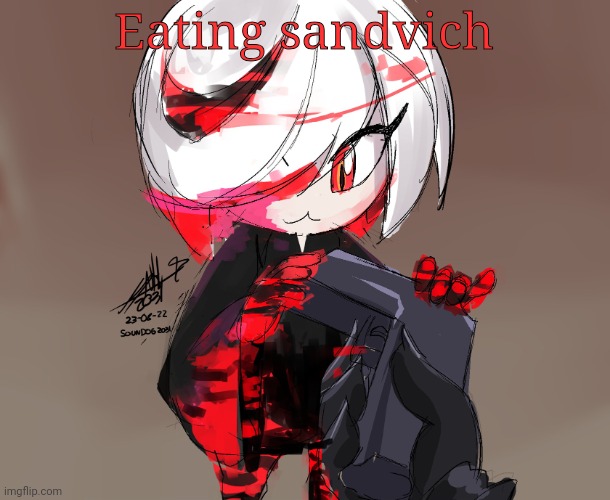 Dr Hoffnar's Sage Template | Eating sandvich | image tagged in dr hoffnar's sage template | made w/ Imgflip meme maker