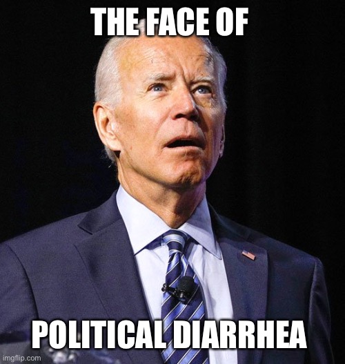 Joe Biden | THE FACE OF POLITICAL DIARRHEA | image tagged in joe biden | made w/ Imgflip meme maker