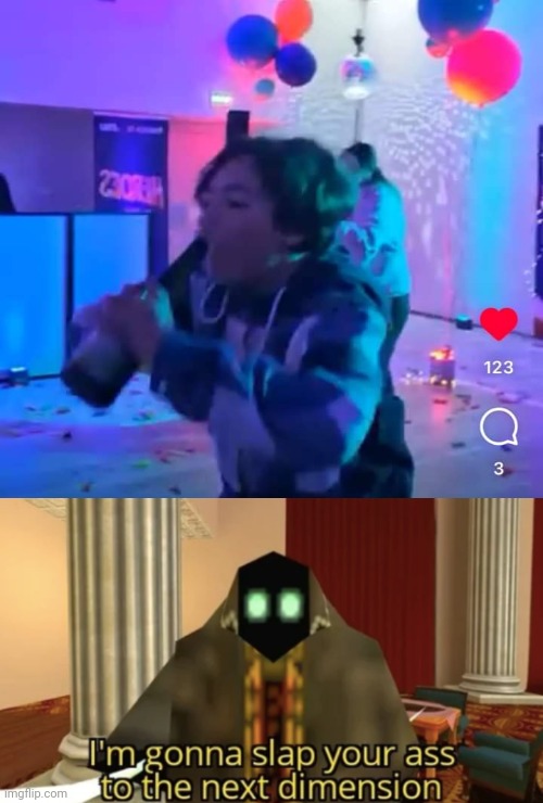 Is it just me or is Lissandro chugging a whole bottle of liquor (Lissandro sucks btw) | image tagged in i'm gonna slap your ass to the next dimension,memes,lisandro sucks,wtf | made w/ Imgflip meme maker