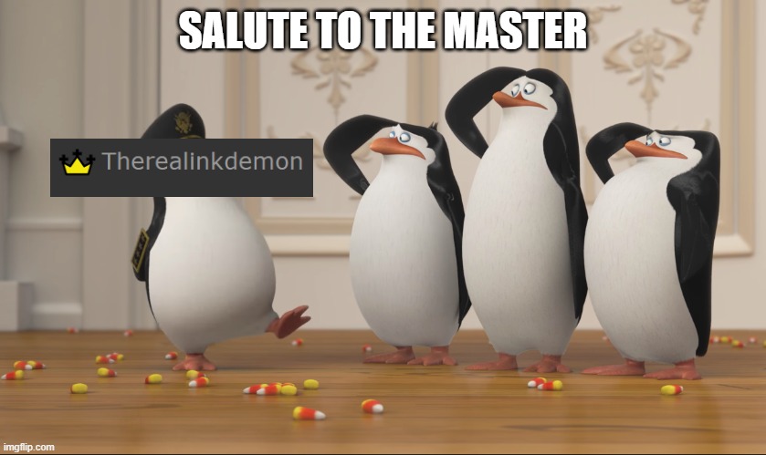 Saluting skipper | SALUTE TO THE MASTER | image tagged in saluting skipper | made w/ Imgflip meme maker