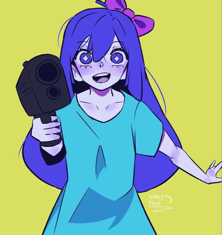 Auby  with a gun Blank Meme Template