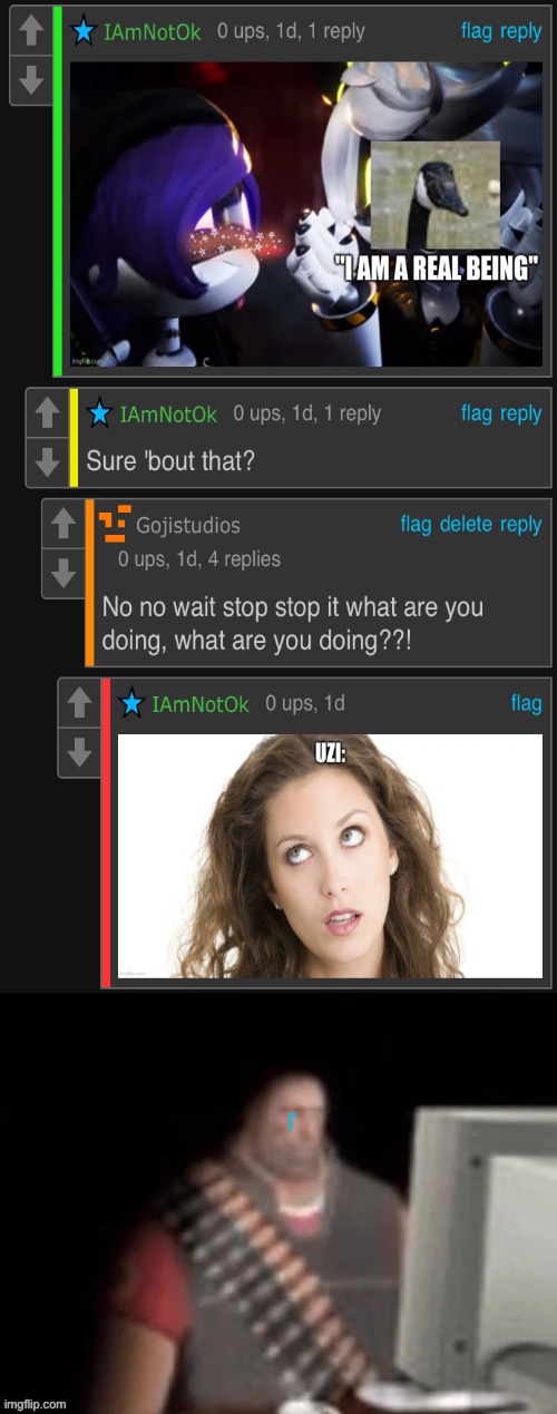 I constantly keep looking back at this, thank god it won’t happen again. RIGHT?!? | image tagged in murder drones,dont think about it iamnotok | made w/ Imgflip meme maker