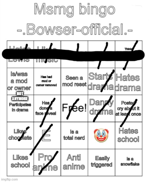 Msmg bingo. -.Bowser-official.- version | NOT ANYMORE | image tagged in msmg bingo - bowser-official - version | made w/ Imgflip meme maker