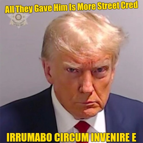 Street Cred | All They Gave Him Is More Street Cred; IRRUMABO CIRCUM INVENIRE E | image tagged in fafo,maga,trump | made w/ Imgflip meme maker
