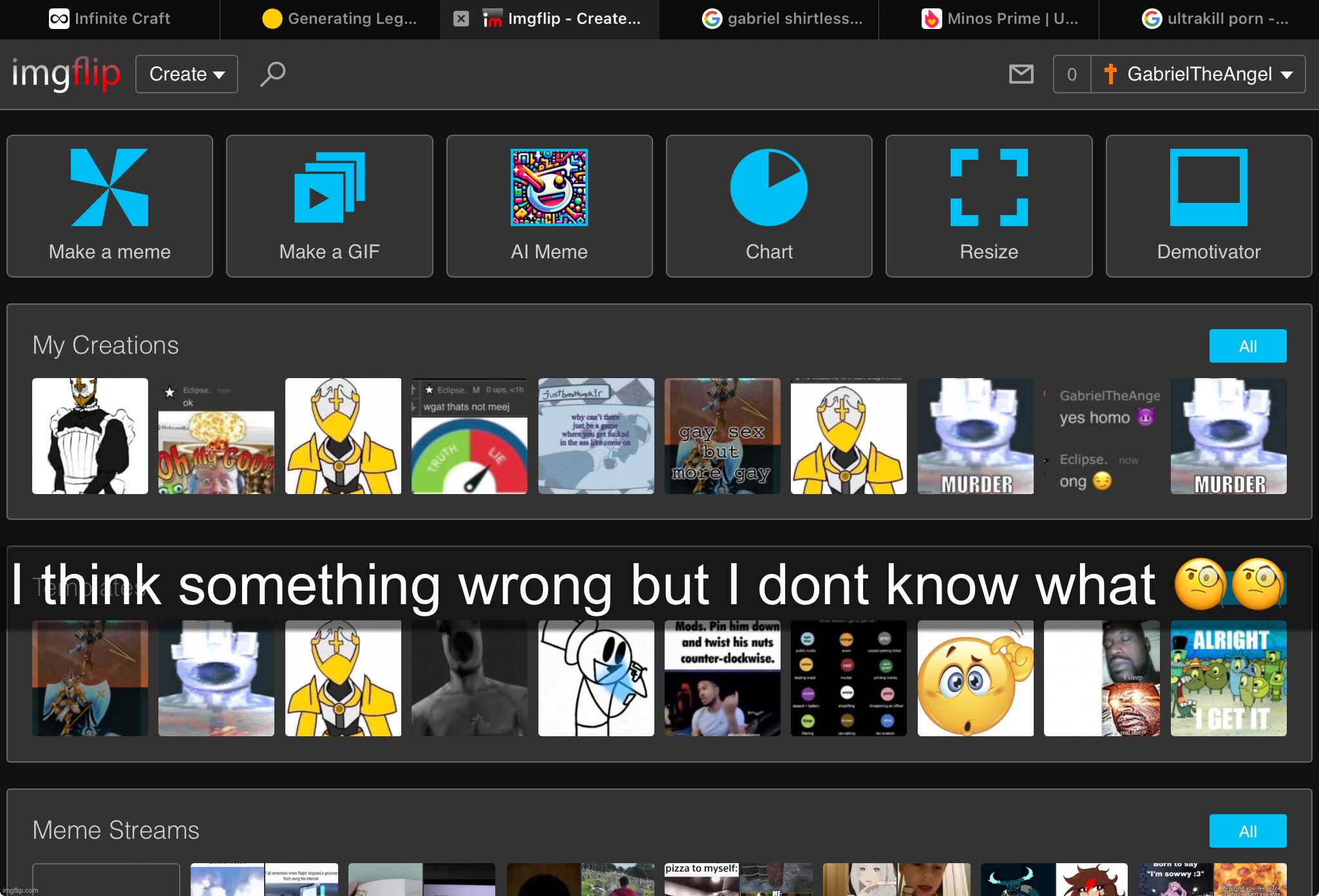 I think something wrong but I dont know what 🧐🧐 | made w/ Imgflip meme maker