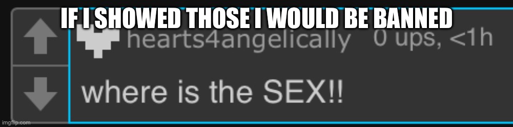 IF I SHOWED THOSE I WOULD BE BANNED | made w/ Imgflip meme maker