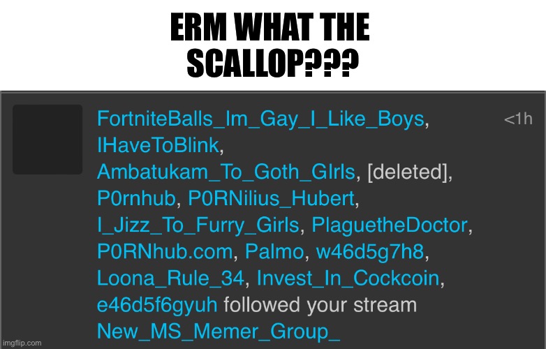 I have some theories of who they may be | ERM WHAT THE 
SCALLOP??? | made w/ Imgflip meme maker