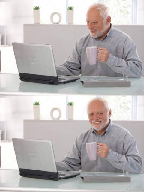 Old guy with laptop Blank Meme Template