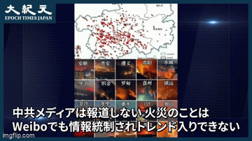 貴州省の半分が火の海  