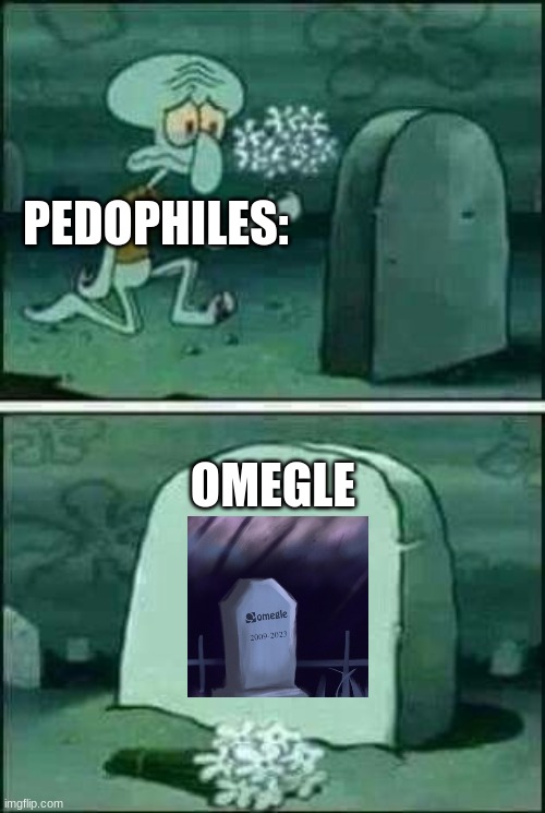 scp-000000000000 | PEDOPHILES:; OMEGLE | image tagged in grave spongebob | made w/ Imgflip meme maker