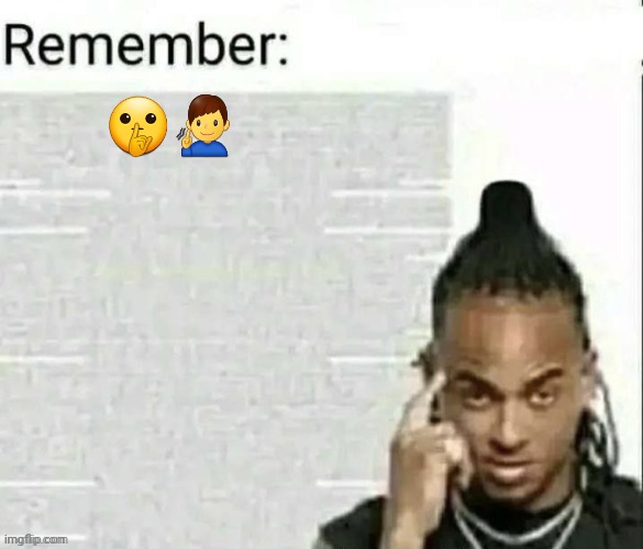 Remember | 🤫🧏‍♂️ | image tagged in remember | made w/ Imgflip meme maker