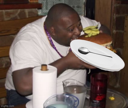 Fat guy eating burger | image tagged in fat guy eating burger | made w/ Imgflip meme maker