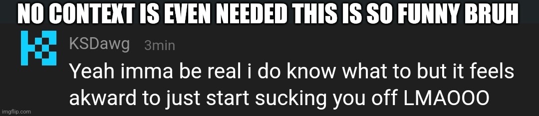 NO CONTEXT IS EVEN NEEDED THIS IS SO FUNNY BRUH | made w/ Imgflip meme maker