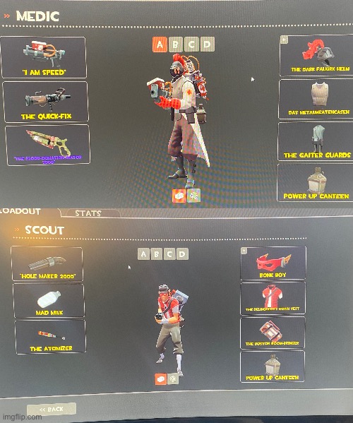 rate the loadouts | made w/ Imgflip meme maker