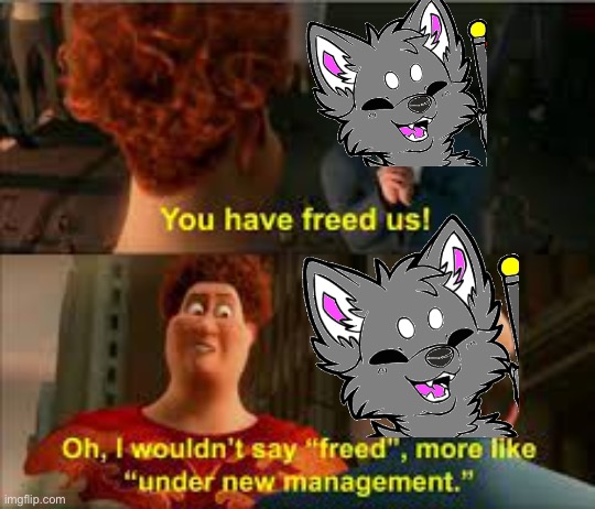 Furry vs Anti Furry | image tagged in you have freed us more like under new management | made w/ Imgflip meme maker