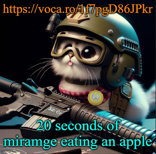 i love green apples | https://voca.ro/1f7pgD86JPkr; 20 seconds of miramge eating an apple | image tagged in ai generated silly critter but better | made w/ Imgflip meme maker