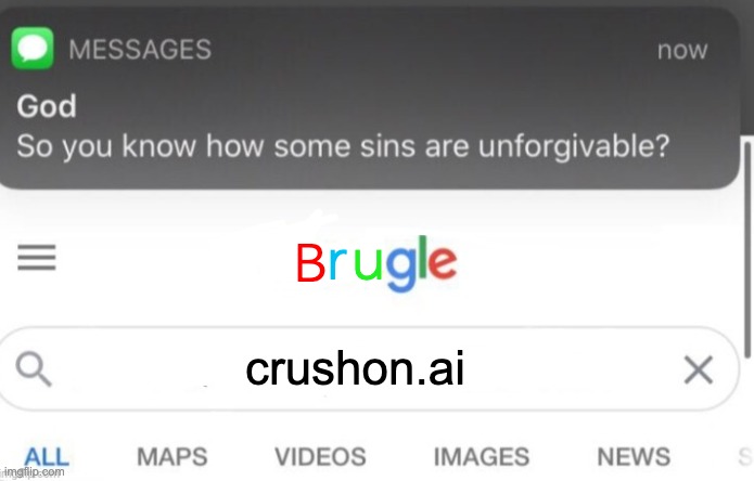 google search | r; u; B; crushon.ai | image tagged in google search | made w/ Imgflip meme maker