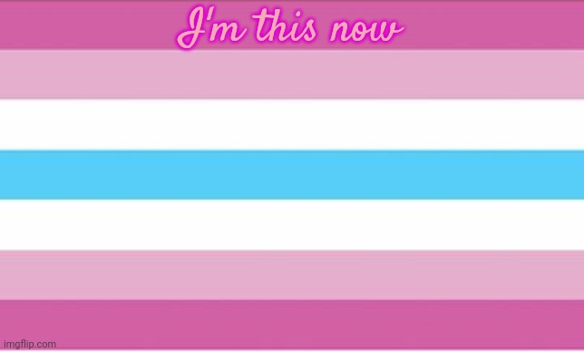 :) | I'm this now | image tagged in femboy pride flag | made w/ Imgflip meme maker