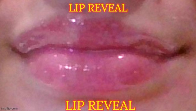 LIP REVEAL!!! | LIP REVEAL; LIP REVEAL | image tagged in lips | made w/ Imgflip meme maker