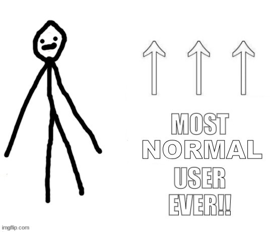 most normal user ever | image tagged in most normal user ever | made w/ Imgflip meme maker