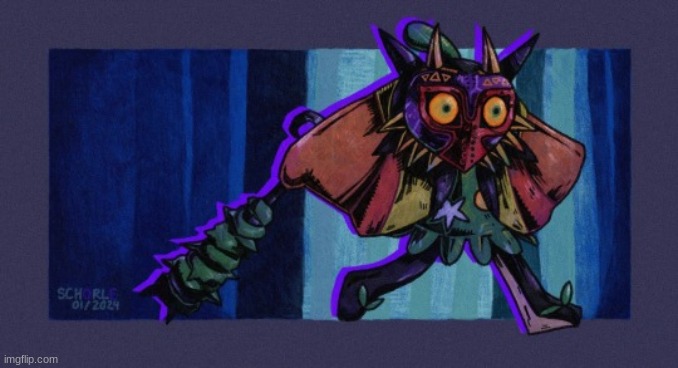 By Schorle on Tumblr! Ogerpon with Majora's Mask | made w/ Imgflip meme maker