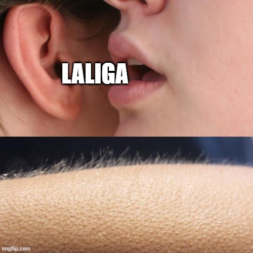 Whisper and Goosebumps | LALIGA | image tagged in whisper and goosebumps | made w/ Imgflip meme maker