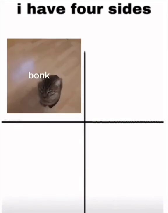 High Quality i have four sides Blank Meme Template