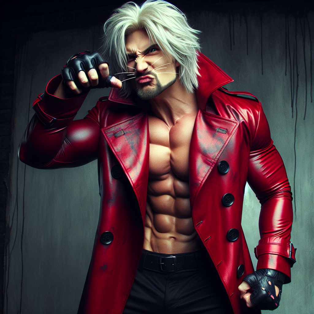 High Quality Dante from Devil May Cry mewing Blank Meme Template