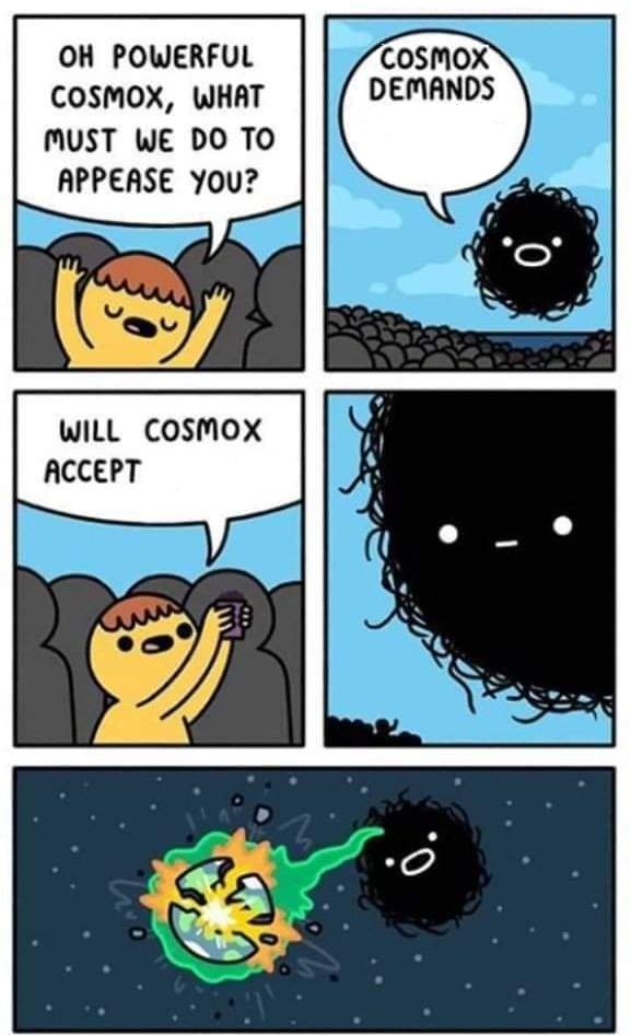 Cosmox Demands Blank Meme Template