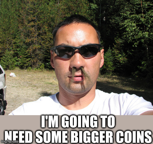 Nose Hair | I'M GOING TO NEED SOME BIGGER COINS | image tagged in nose hair | made w/ Imgflip meme maker