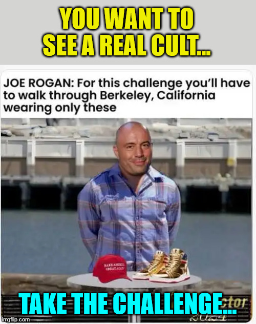 YOU WANT TO SEE A REAL CULT... TAKE THE CHALLENGE... | made w/ Imgflip meme maker