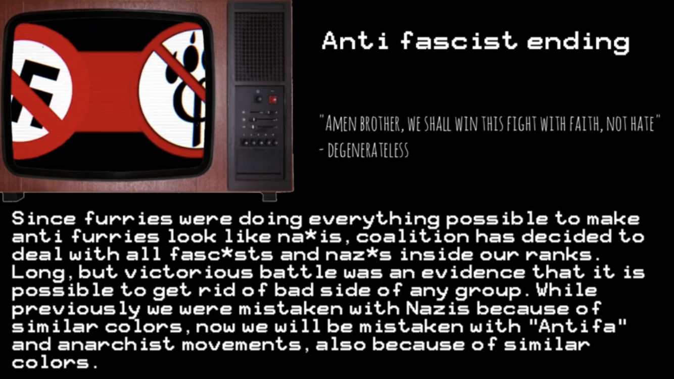 Anti furry anti fascist ending Blank Meme Template