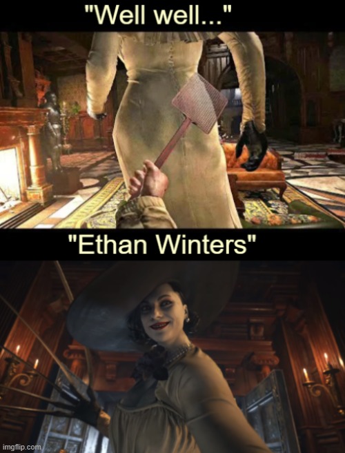 Res. Evil 8: Lady Dimitrescu of your dreams | image tagged in funny,resident evil | made w/ Imgflip meme maker