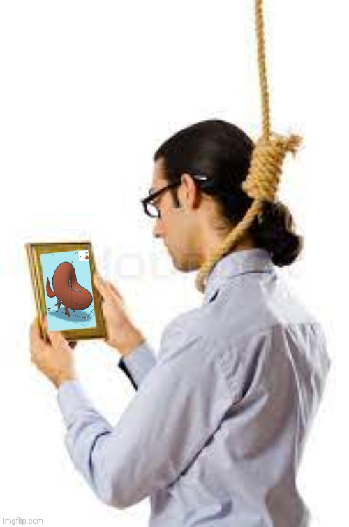 Guy looking at photo with noose | image tagged in guy looking at photo with noose | made w/ Imgflip meme maker