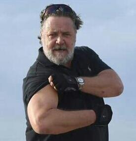 Russell Crowe bicep shot Blank Meme Template