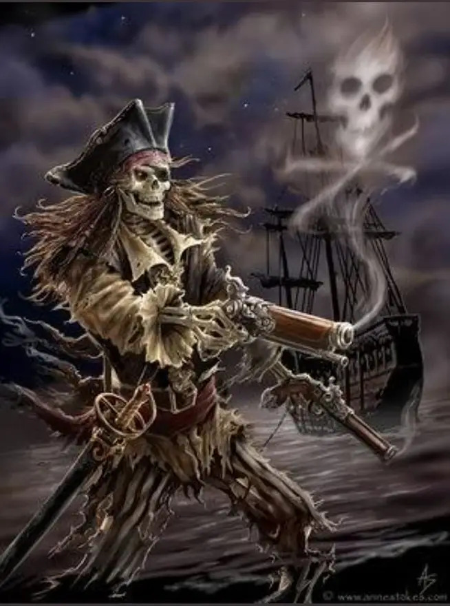 High Quality Pirate Pistol Jolly Roger Blank Meme Template