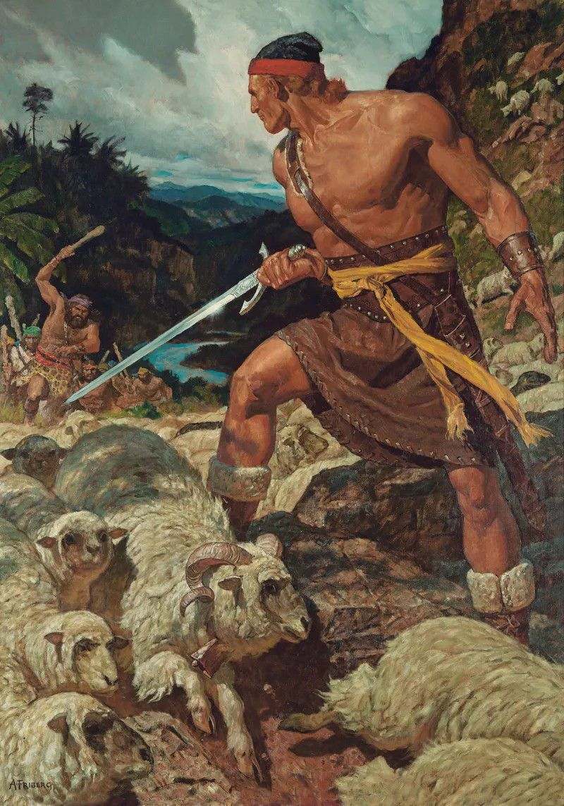 Mormon warrior with sword Blank Meme Template