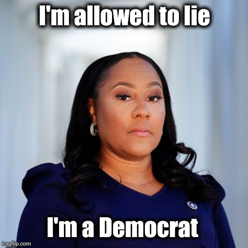 Fani Willis | I'm allowed to lie I'm a Democrat | image tagged in fani willis | made w/ Imgflip meme maker
